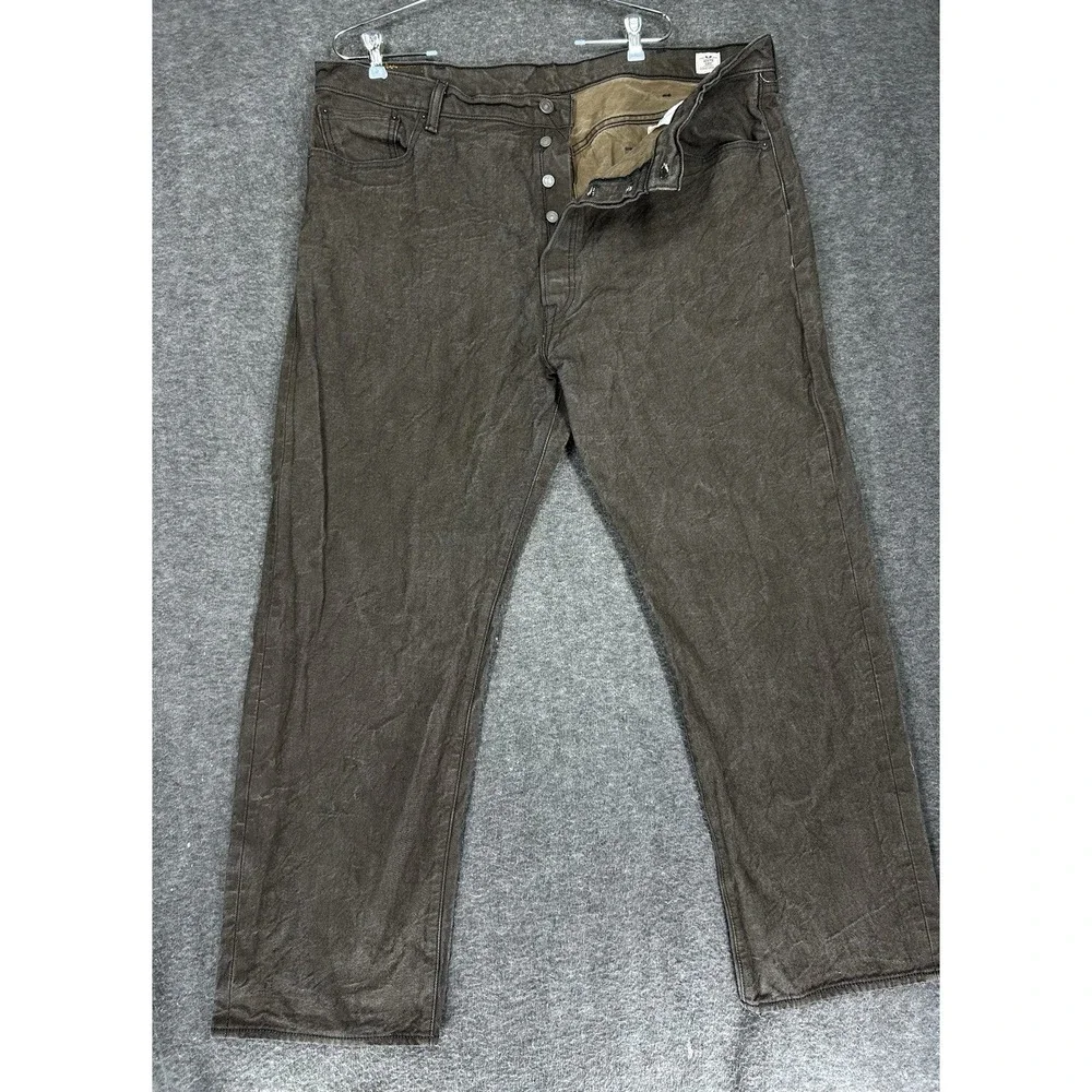 Levis‎ 501xx Jeans Mens 44x32 (fits 42x30) Dark Brown White Oak Cone Denim